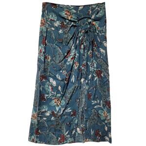 NWT Band of the Free Celene‎ Deep Teal Floral Layerd Midi Skirt Fairy Y2K Sz S